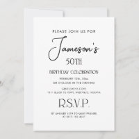 Elegant Simple Gentlemen's 50th Birthday Party