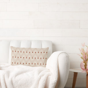 Elegant Simple Geometric Christmas Design Lumbar Cushion