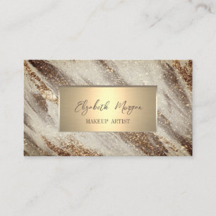 Elegant Simple Gold Frame,Gold Glitter Business Card