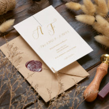 elegant Simple gold typography wedding