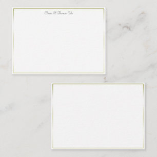 Elegant Simple Gradient Gold Frame Wedding Couple Card