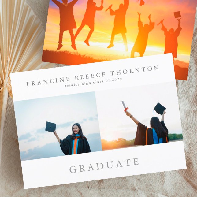 Elegant Simple Graduate High School Graduation Announcement (Creator Uploaded)