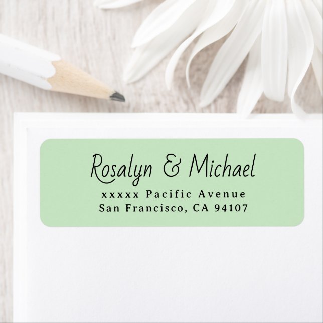 Elegant Simple Green Return Address  (Insitu)