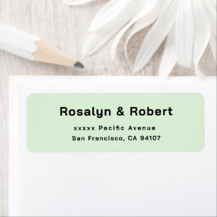 Elegant Simple Green Return Address Labels