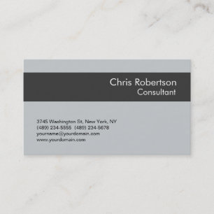 Elegant Simple Grey Stripe Standard Business Card
