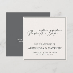 Elegant Simple Grey Typography Save The Date