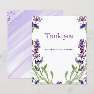 Elegant simple Lavander style Thank you insert
