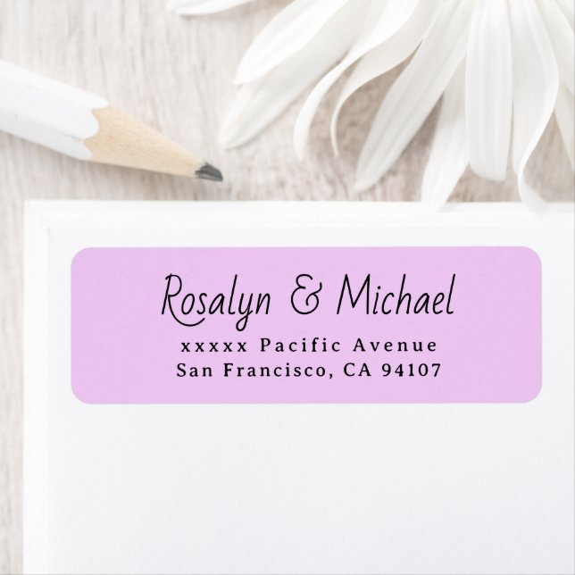 Elegant Simple Lavender Return Address Labels (Insitu)