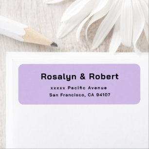 Elegant Simple Lavender Return Address Labels