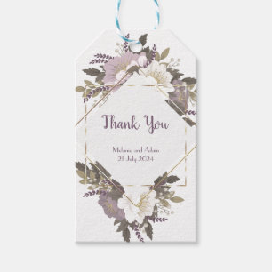 Elegant & Simple Lilac flower thank you tag