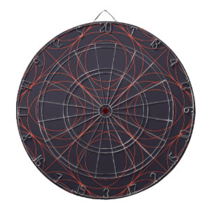 Elegant, simple, lively, modern line pattern art dartboard