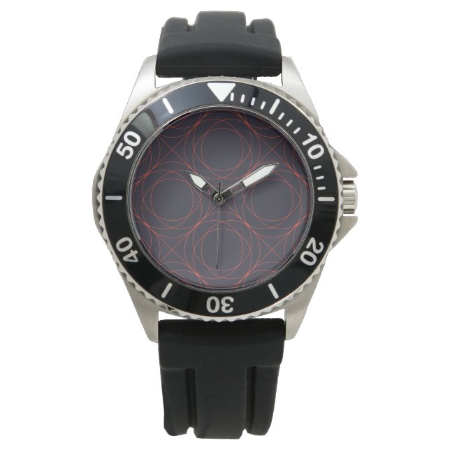 Elegant, simple, lively, modern line pattern art watch (Front)
