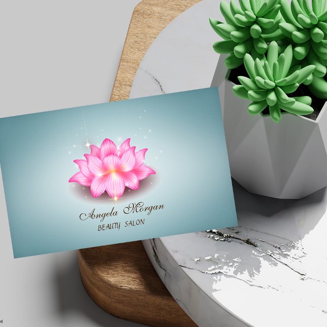 Elegant Simple Lotus Flower Business Card (Creator Uploaded)