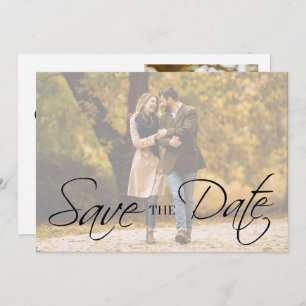 Elegant Simple Minimal Photo Wedding Save The Date