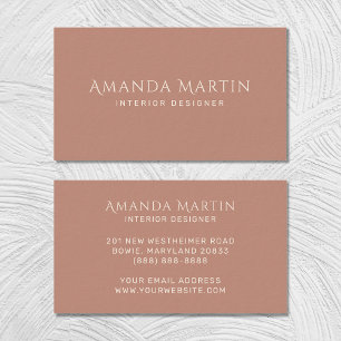 Elegant Simple Minimalist Blush Pink Boho  Business Card