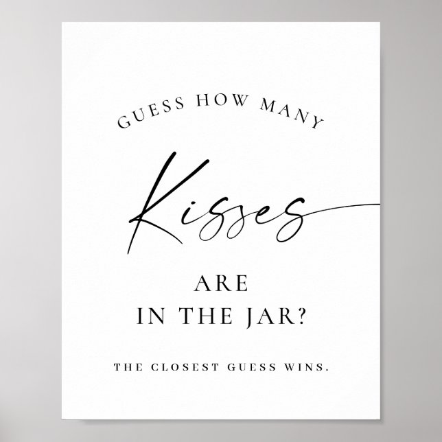 Elegant Simple Minimalist Bridal Shower Sign (Front)