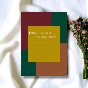 Elegant Simple Minimalist Colourful Modern Wedding