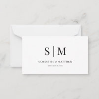 Elegant Simple Minimalist Couple Monogram Wedding