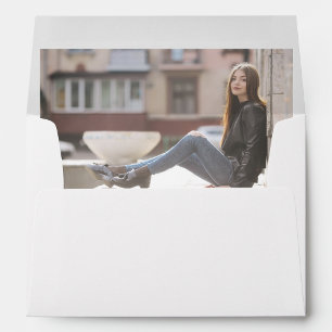 Elegant Simple Minimalist Graduation Photo Envelope