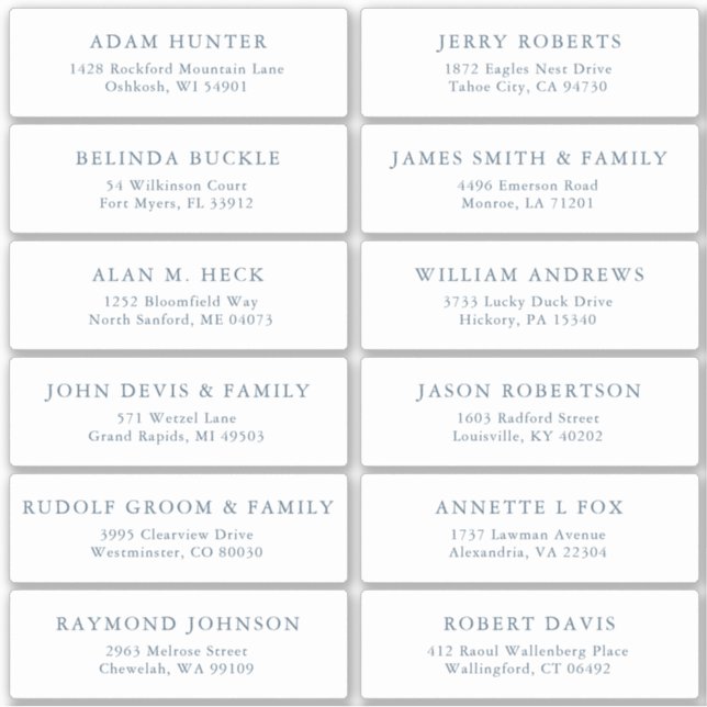 Elegant Simple Minimalist Modern Address Label (Front)