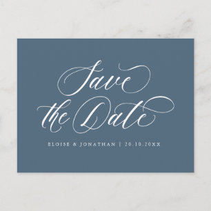 Elegant Simple Minimalist Modern Save the Date  Postcard