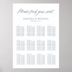 Elegant Simple Minimalist Modern Seating Chart