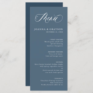 Elegant Simple Minimalist Modern Slate Wedding  Menu