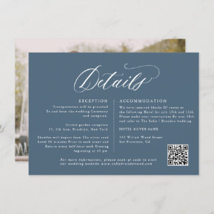 Elegant Simple Minimalist Modern Wedding Details Enclosure Card