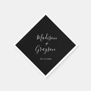 Elegant Simple Minimalist Modern Wedding  Napkin