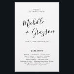 Elegant Simple Minimalist Modern Wedding  Program<br><div class="desc">Simple Minimalist Black and White Modern Wedding program. Please find more matching designs and variations from my "blissweddingpaperie" store. And feel free to contact me for further customisation or matching items.</div>