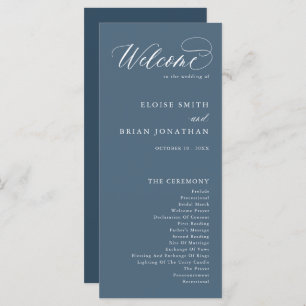 Elegant Simple Minimalist Modern Wedding  Programme