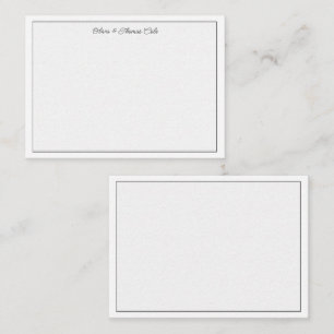 Elegant Simple Minimalist Stucco Wedding Couple Card