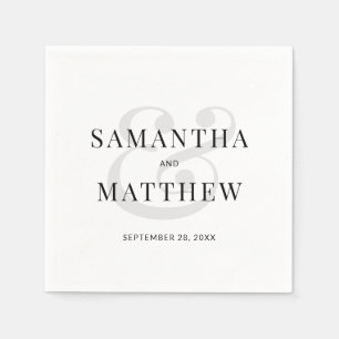 Elegant Simple Minimalist Wedding Napkin