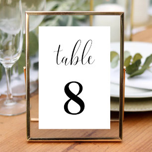Elegant Simple Minimalist Wedding Table Card