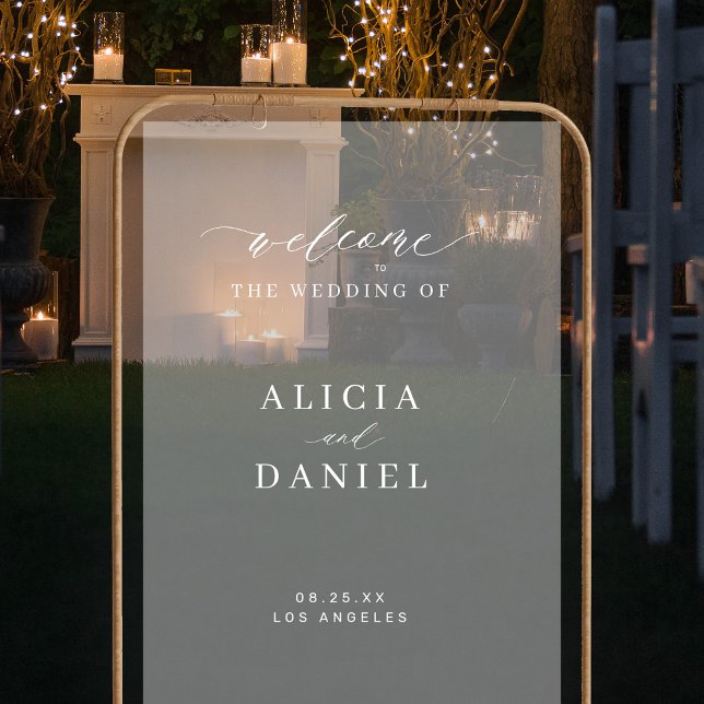 Elegant simple minimalist wedding welcome sign (Creator Uploaded)