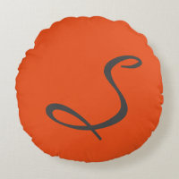 elegant simple modern chic trendy monogram orange