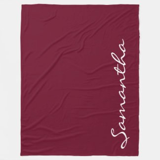 elegant simple modern chic trendy monogram rose fleece blanket