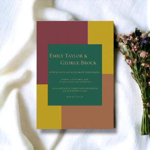 Elegant Simple Modern Colourful Stylish Wedding Invitation