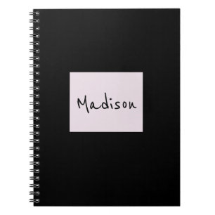 Elegant simple modern Custom Name Notebook