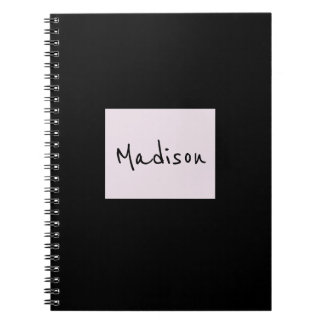 Elegant simple modern Custom Name Notebook