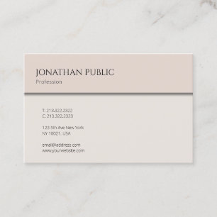 Elegant Simple Modern Design Trendy Plain Cool Business Card