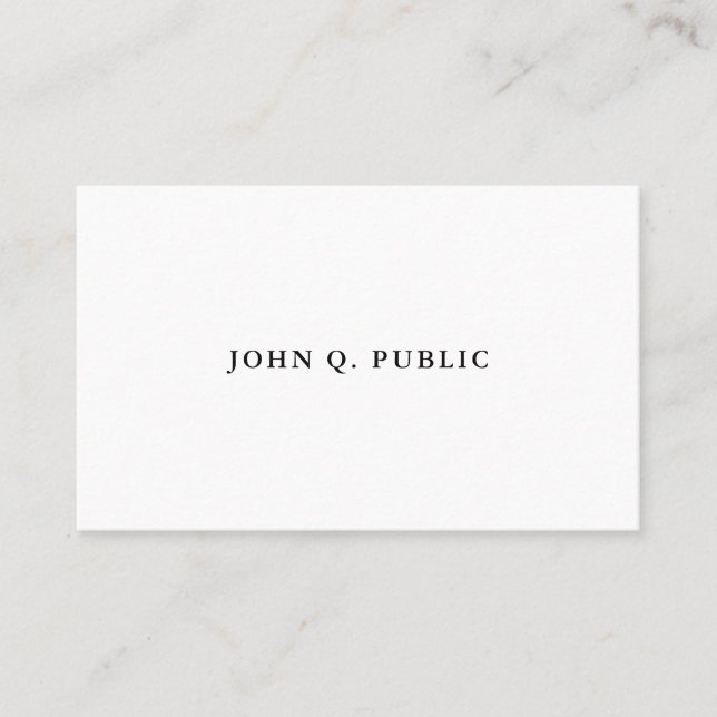 Elegant Simple Modern Minimalist Trendy Template Business Card (Front)