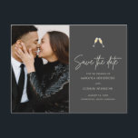 Elegant Simple Modern Photo Wedding Save the Date Announcement Postcard<br><div class="desc">Celebrate your love in style with this Elegant Modern Photo Wedding Save the Date, featuring a sophisticated champagne glass graphic, graceful script font, and space for your favourite engagement photo. This design is the perfect blend of timeless romance and contemporary style—ideal for the couple who wants to keep it simple,...</div>