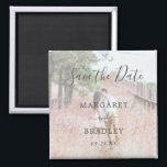Elegant Simple Modern Photo Wedding Save the Date Magnet<br><div class="desc">Photo Save the Date Magnet featuring a simple design with "Save the Date" in an elegant script along your wedding details in a text overlay over your favourite picture.  A modern way to let your friends and family know to save the date for your wedding.</div>