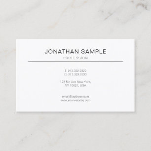 Elegant Simple Modern Plain Professional Design Business Card