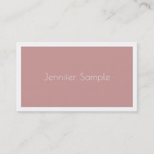 Elegant Simple Modern Salon Professional Plain Business Card