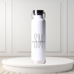 Elegant Simple Monogram Name Personalised  Water Bottle<br><div class="desc">This design may be personalised in the area provided by changing the photo and/or text. Or it can be customised by choosing the click to customise further option and delete or change the colour of the background, add text, change the text colour or style, or delete the text for an...</div>