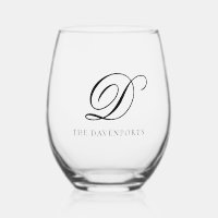 Elegant Simple Monogram Wedding Keepsake