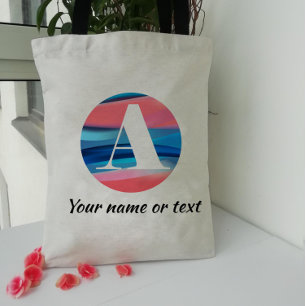 Elegant simple monogram with letter A Tote Bag