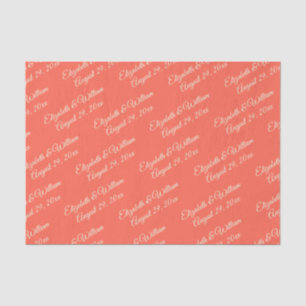 Elegant Simple Neon Flare with Monogram Wedding Tissue Paper